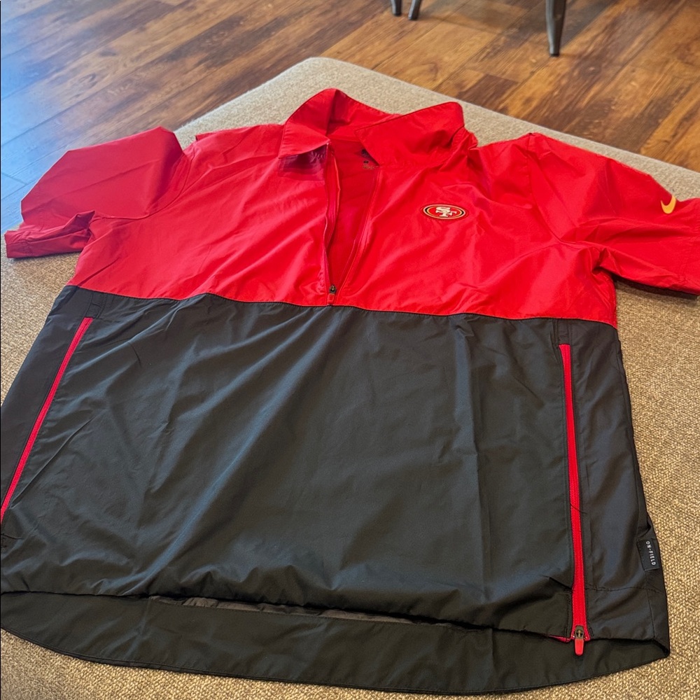 Nike Red and Black Half-Zip Jacket